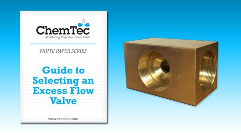 graphic for selecting an excess flow valve guide